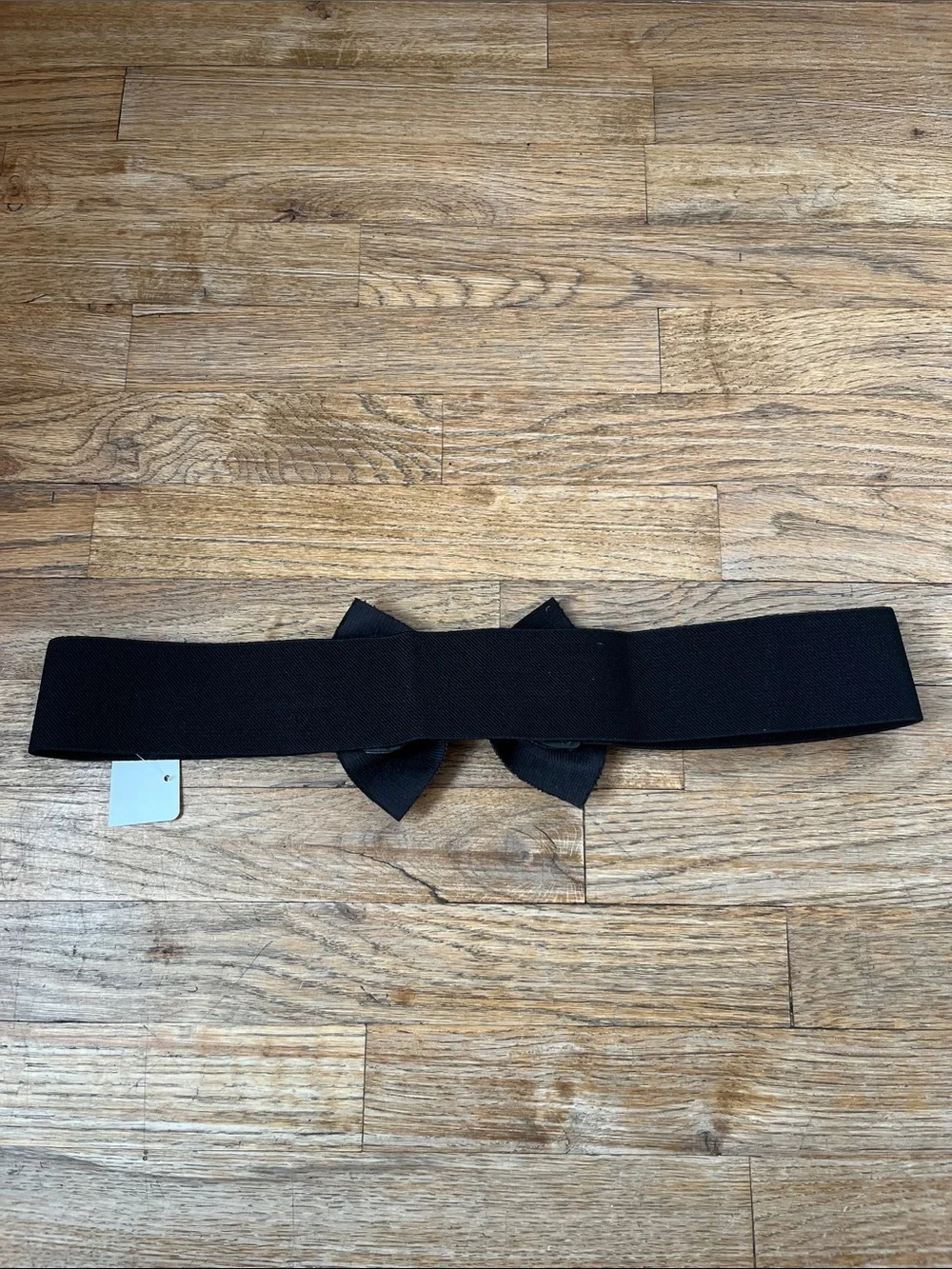 Black Elastic Belt with Sparkle Bow